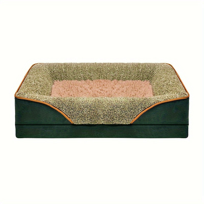 Washable Pet Sofa Bed – Cozy Dog & Cat Nest with Raised Edges