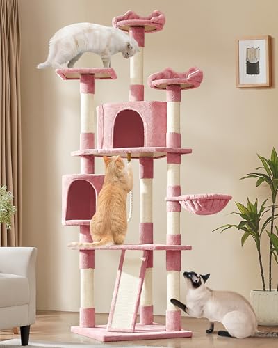 Yaheetech 79” Multi-Level Cat Tree – Sisal Posts & Plush Perches