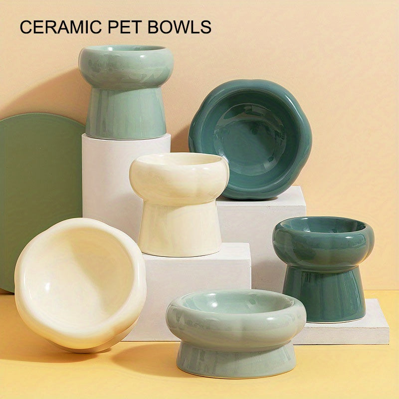 Ceramic Elevated Pet Bowls for Healthy Feeding and Hydration of Your Dog or Cat