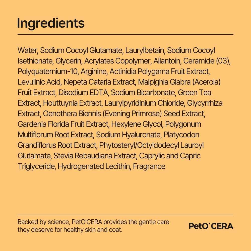 PetO’Cera Cat Shampoo & Conditioner – Hypoallergenic & Itch Relief (10.1oz, 300ml)