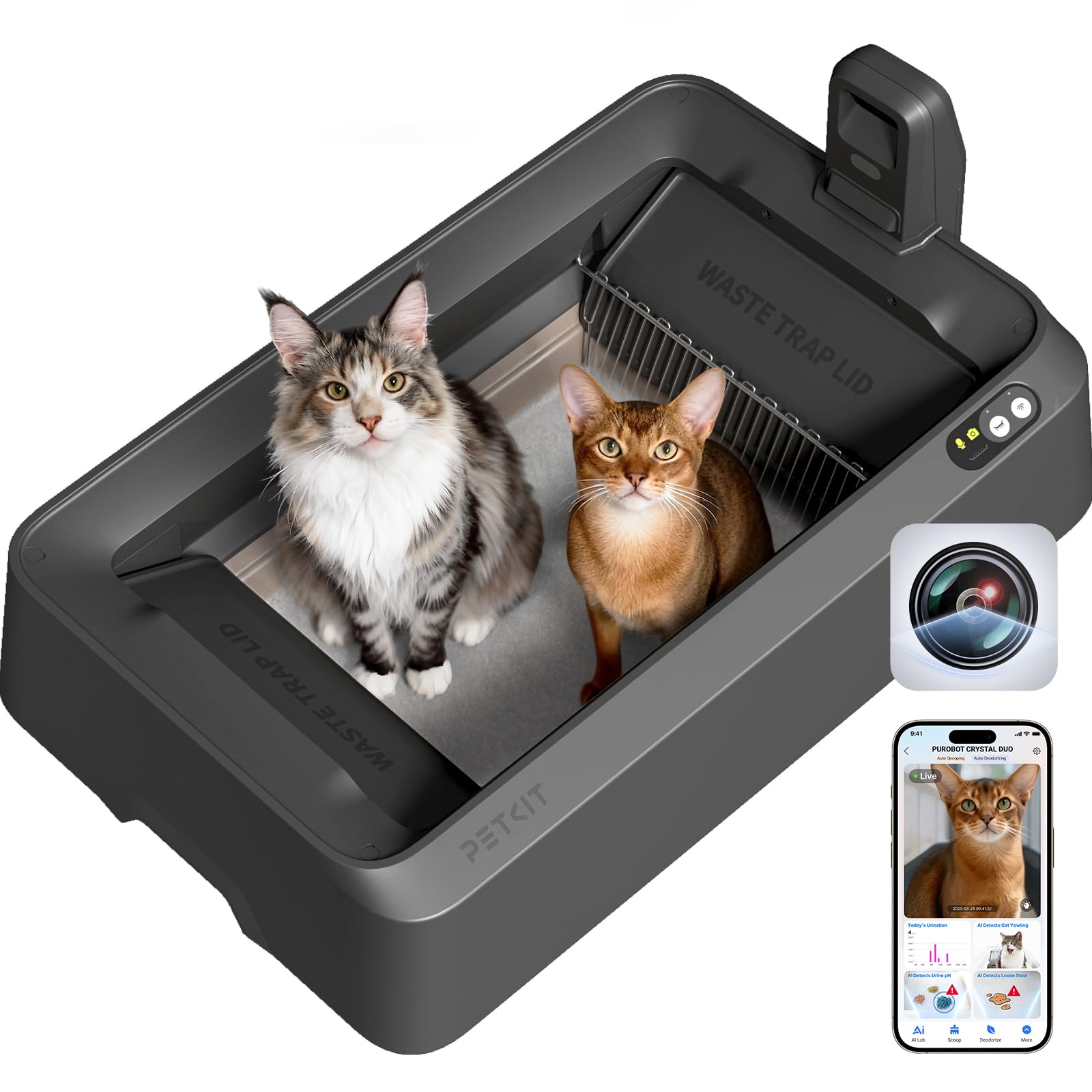PETKIT AI Self-Cleaning Litter Box – Smart Automatic Cat Box