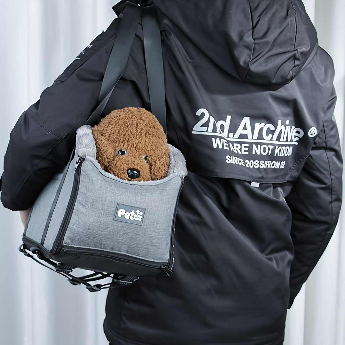 1pc Polar Fleece Car Cat and Dog Bed - Central Control Bag Car Cushion Seat Pet Outdoor Handbag