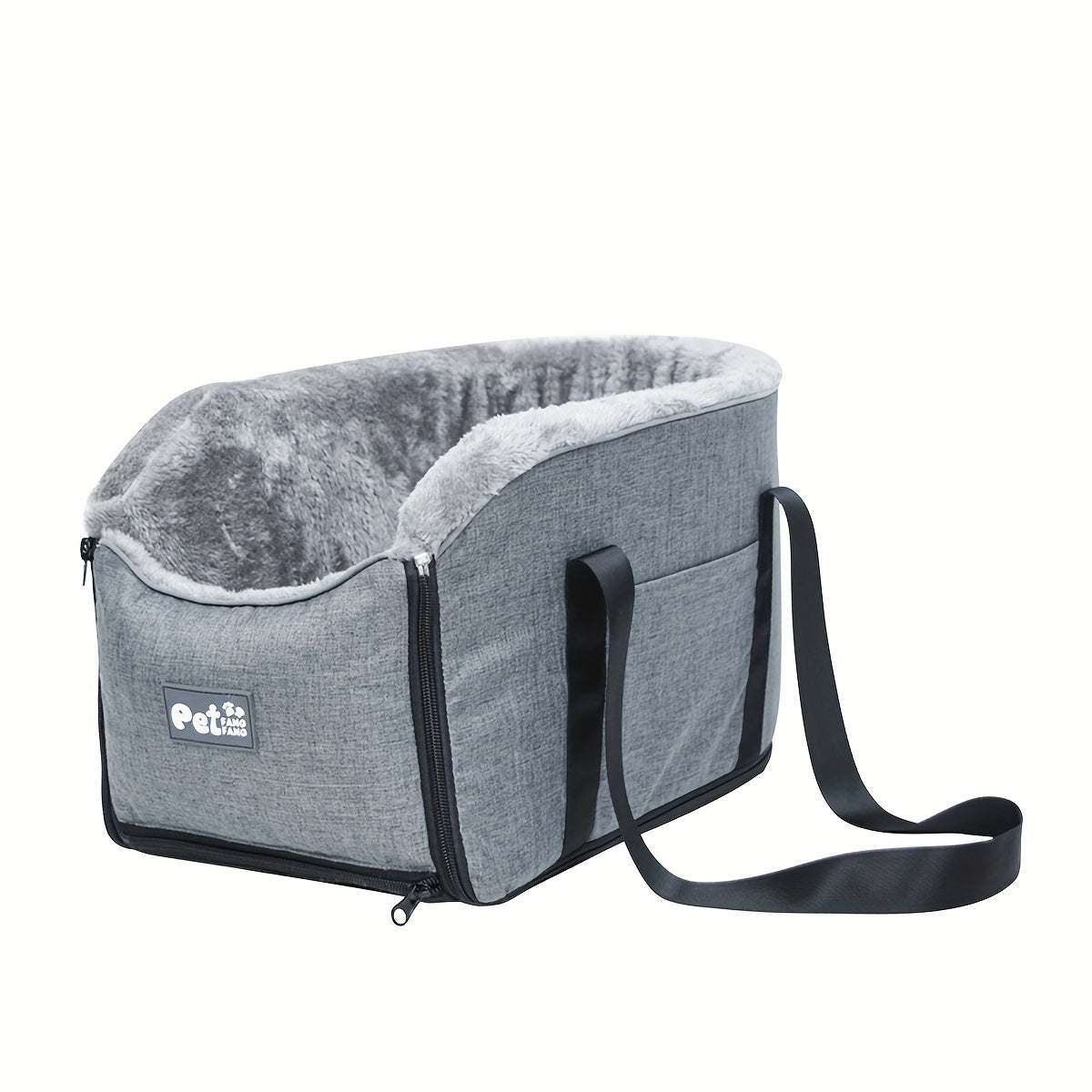 1pc Polar Fleece Car Cat and Dog Bed - Central Control Bag Car Cushion Seat Pet Outdoor Handbag