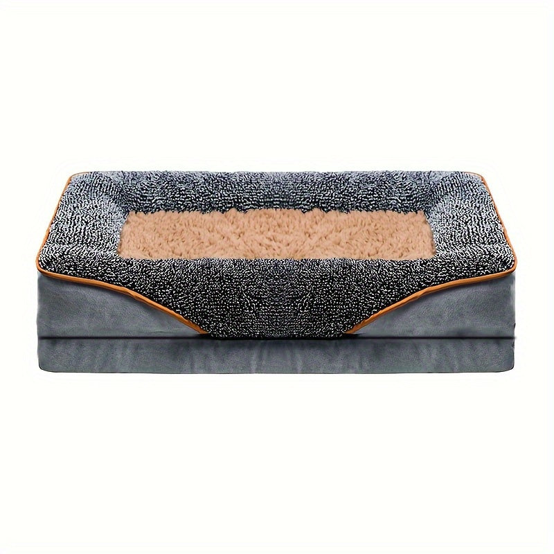 Washable Pet Sofa Bed – Cozy Dog & Cat Nest with Raised Edges
