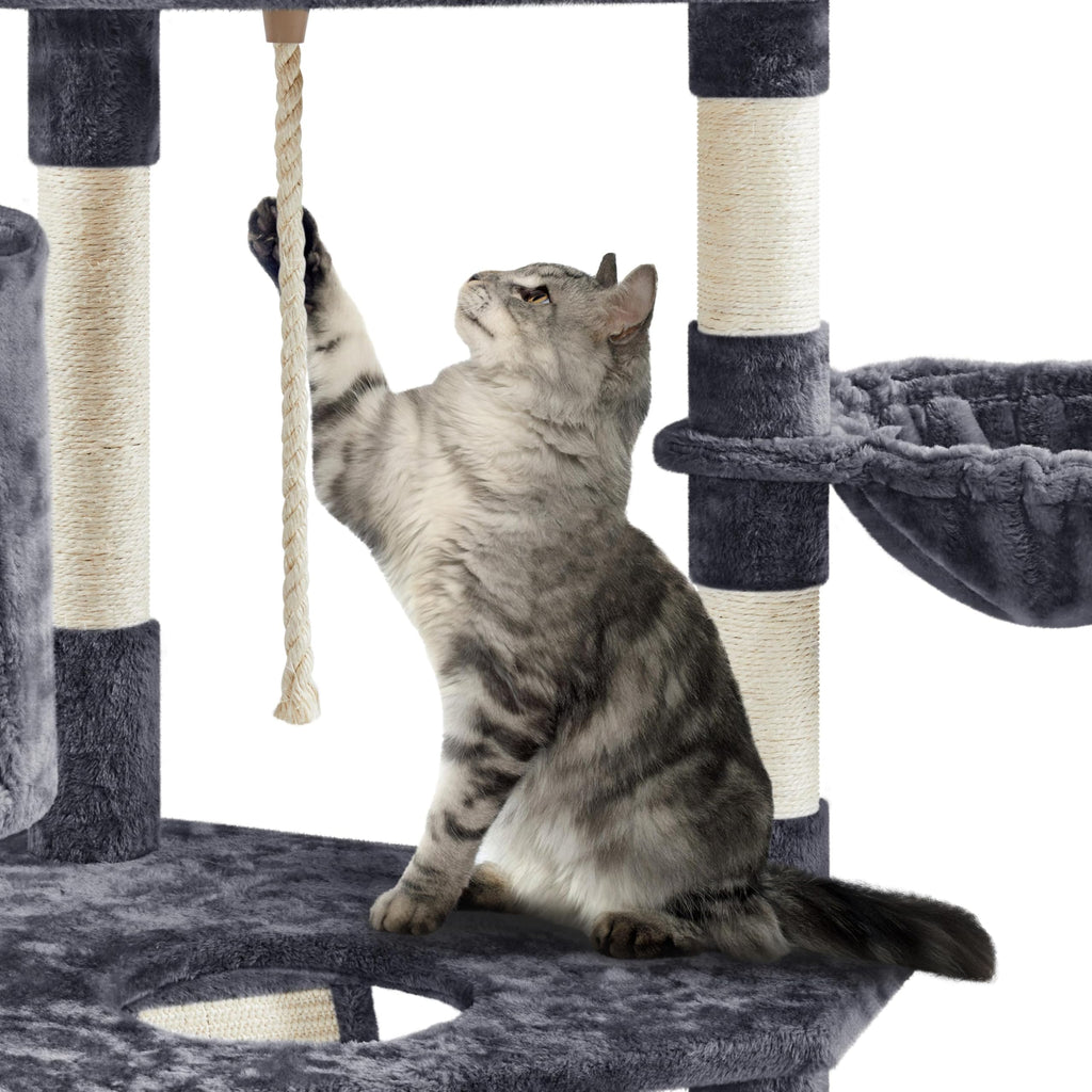 Yaheetech 79” Multi-Level Cat Tree – Sisal Posts & Plush Perches