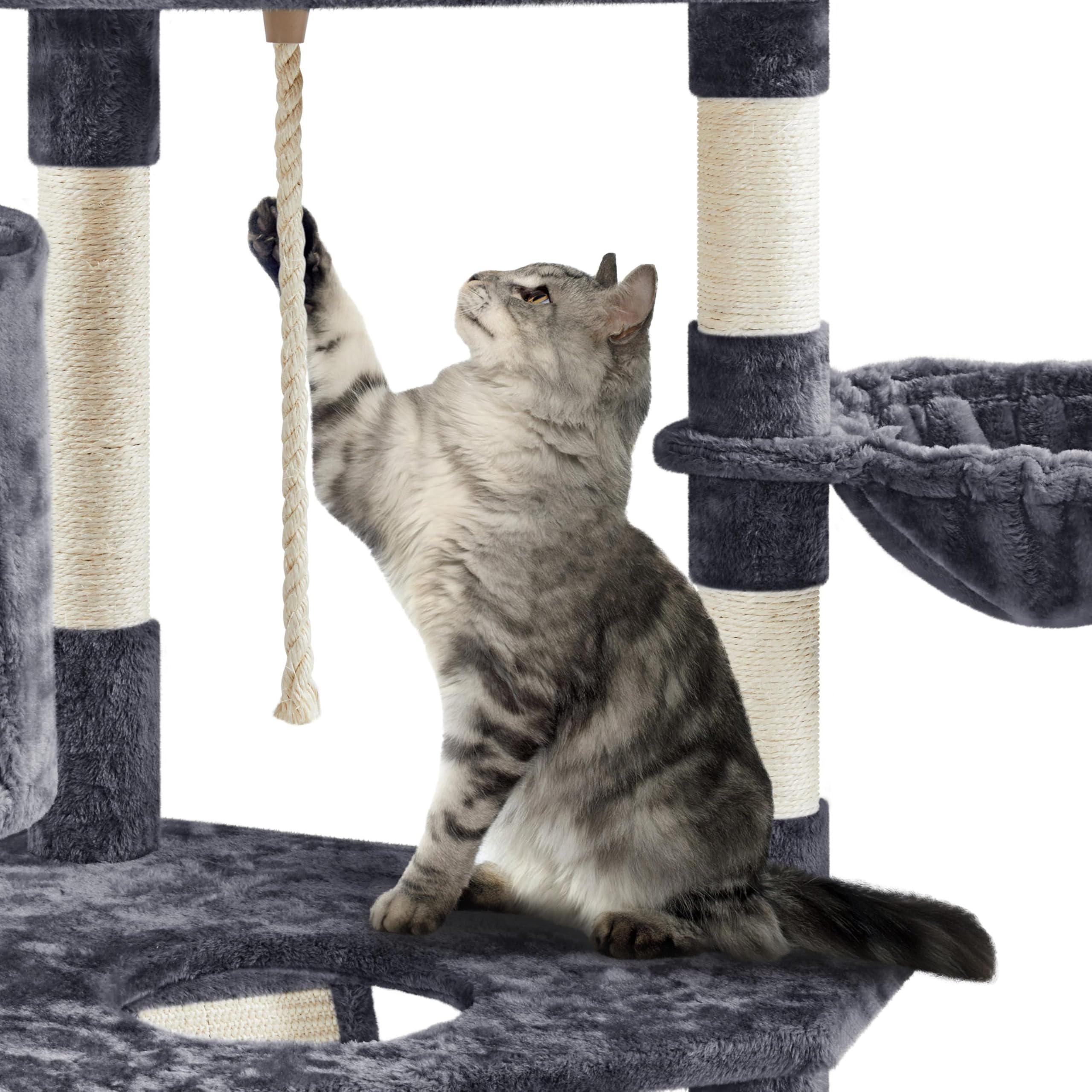 Yaheetech 79” Multi-Level Cat Tree – Sisal Posts & Plush Perches