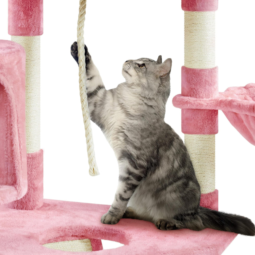 Yaheetech 79” Multi-Level Cat Tree – Sisal Posts & Plush Perches