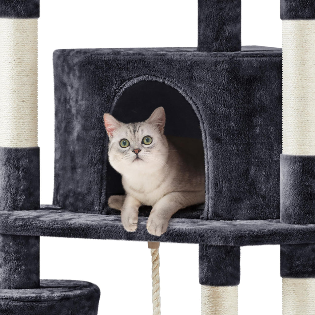 Yaheetech 79” Multi-Level Cat Tree – Sisal Posts & Plush Perches
