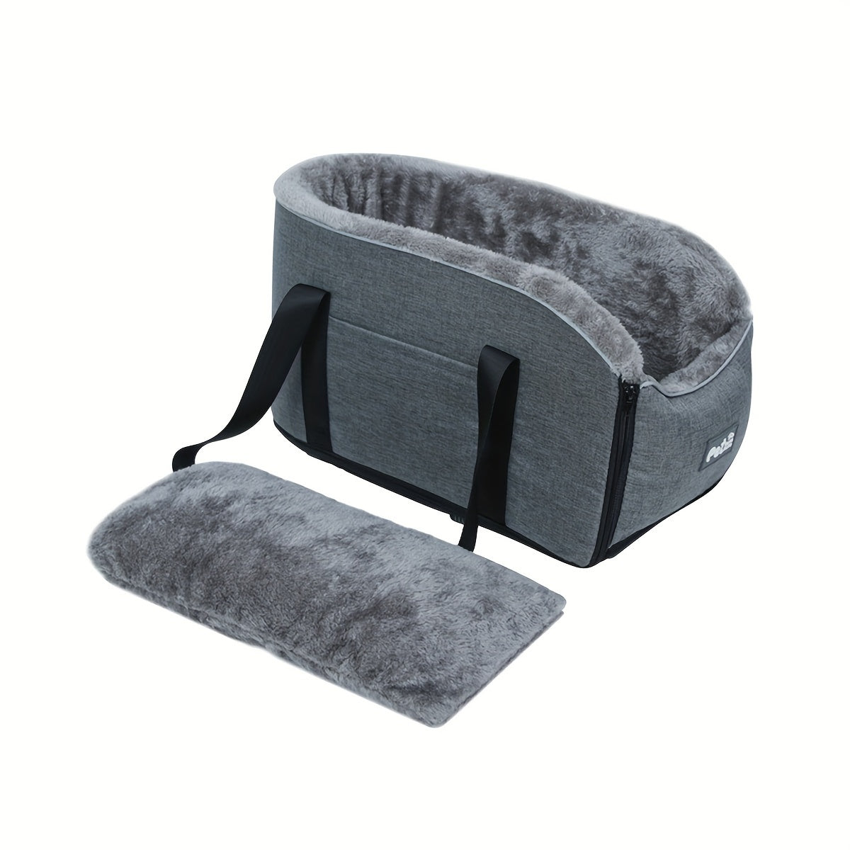 1pc Polar Fleece Car Cat and Dog Bed - Central Control Bag Car Cushion Seat Pet Outdoor Handbag