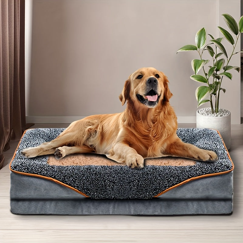 Washable Pet Sofa Bed – Cozy Dog & Cat Nest with Raised Edges