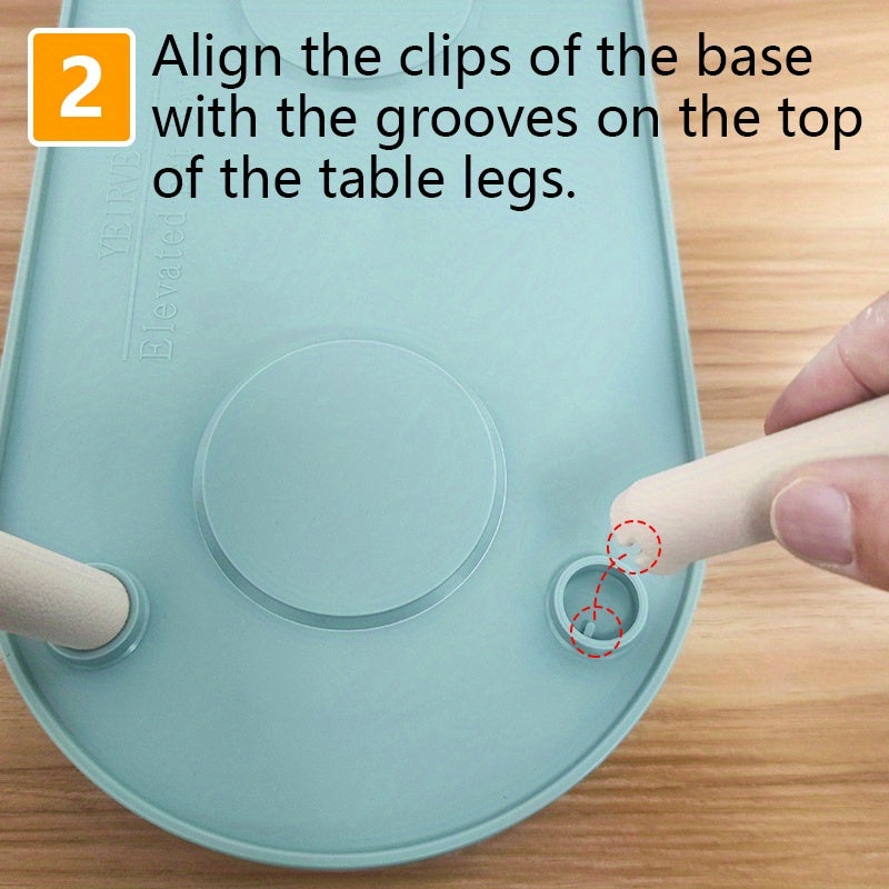 Cat Food Bowls, Elevated Raised Pet Bowls For Cats And Small Dogs, Double Feeder With Protective Neck Design, Non-Slip, Plastic Material, Elevated Cat Food & Water Dishes