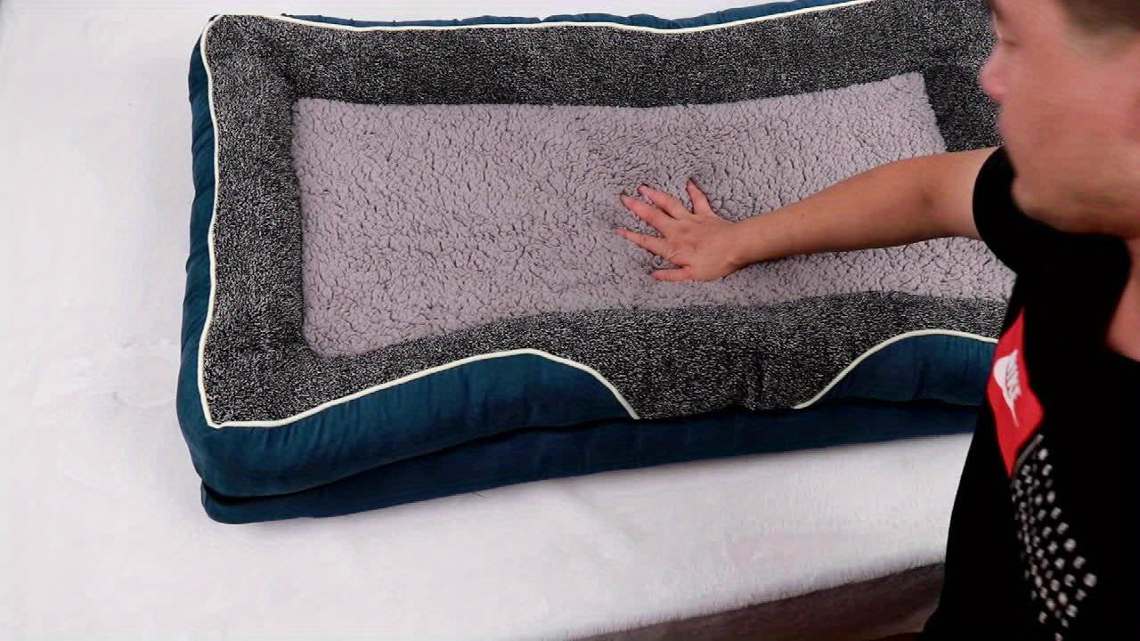 Washable Pet Sofa Bed – Cozy Dog & Cat Nest with Raised Edges